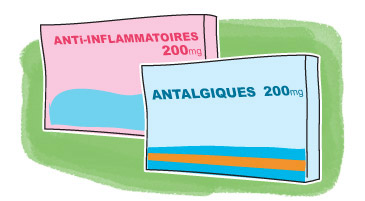 Boîtes d'antalgiques et d'anti-inflammatoires